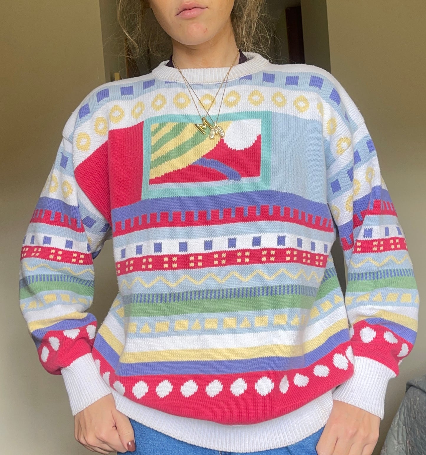 Multicolor Grandpa Sweater