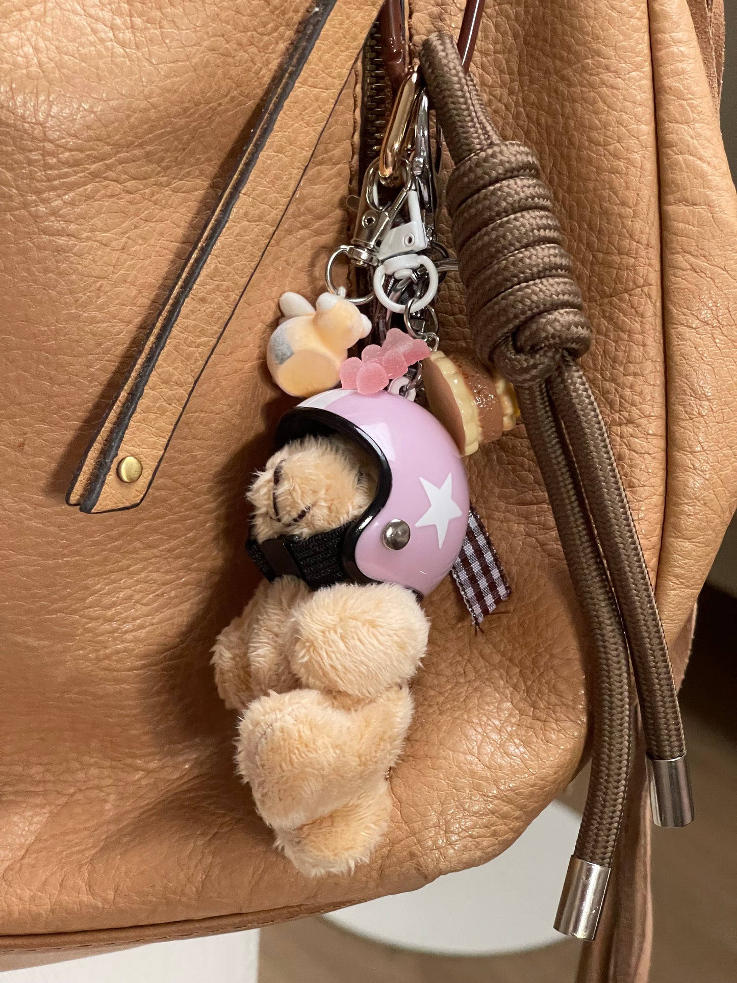 Motorbike Teddy Charm