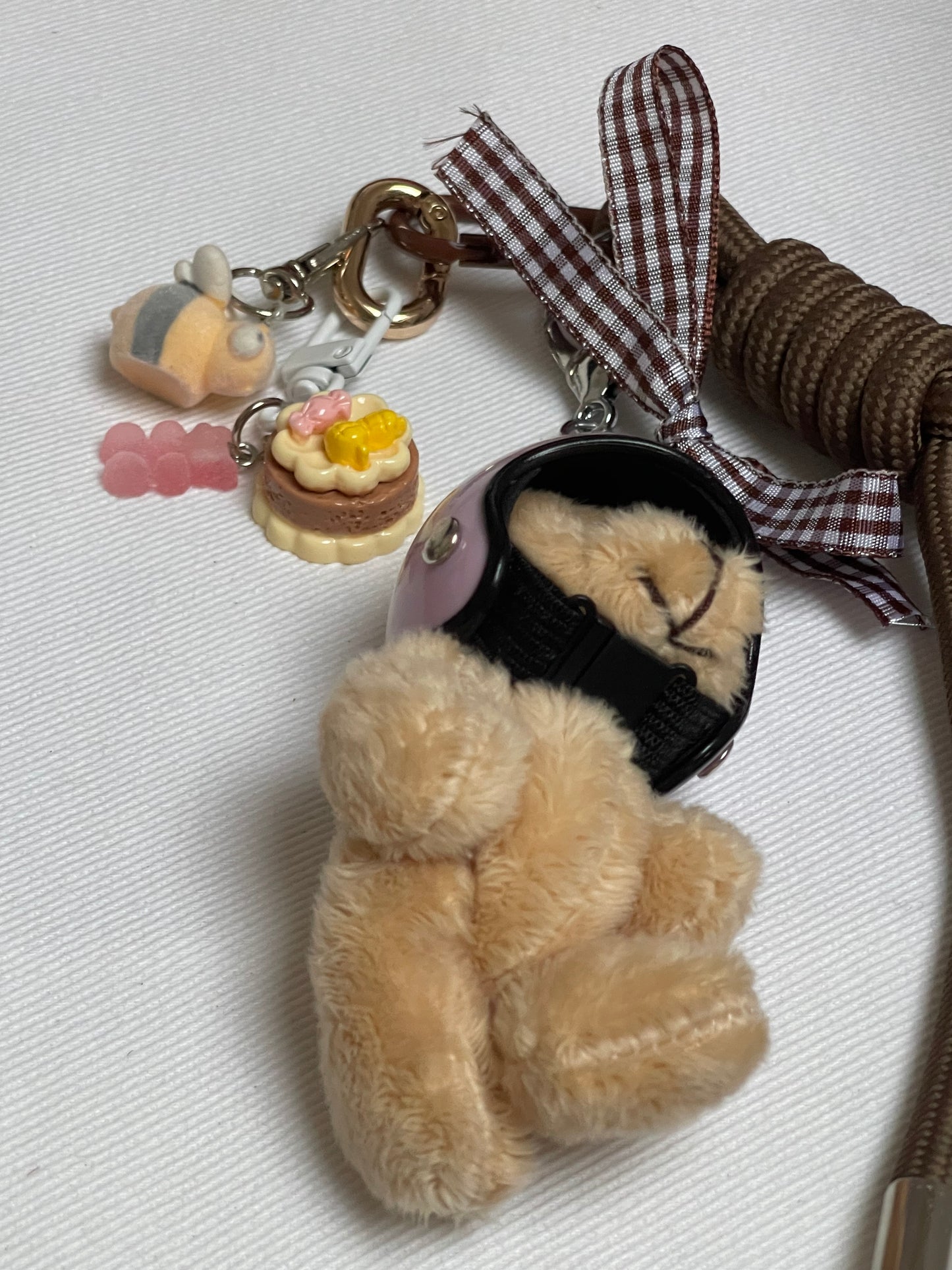 Motorbike Teddy Charm