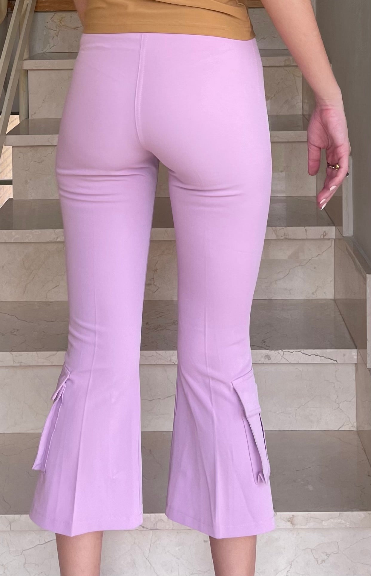 Lilac Cropped Tailored Pants