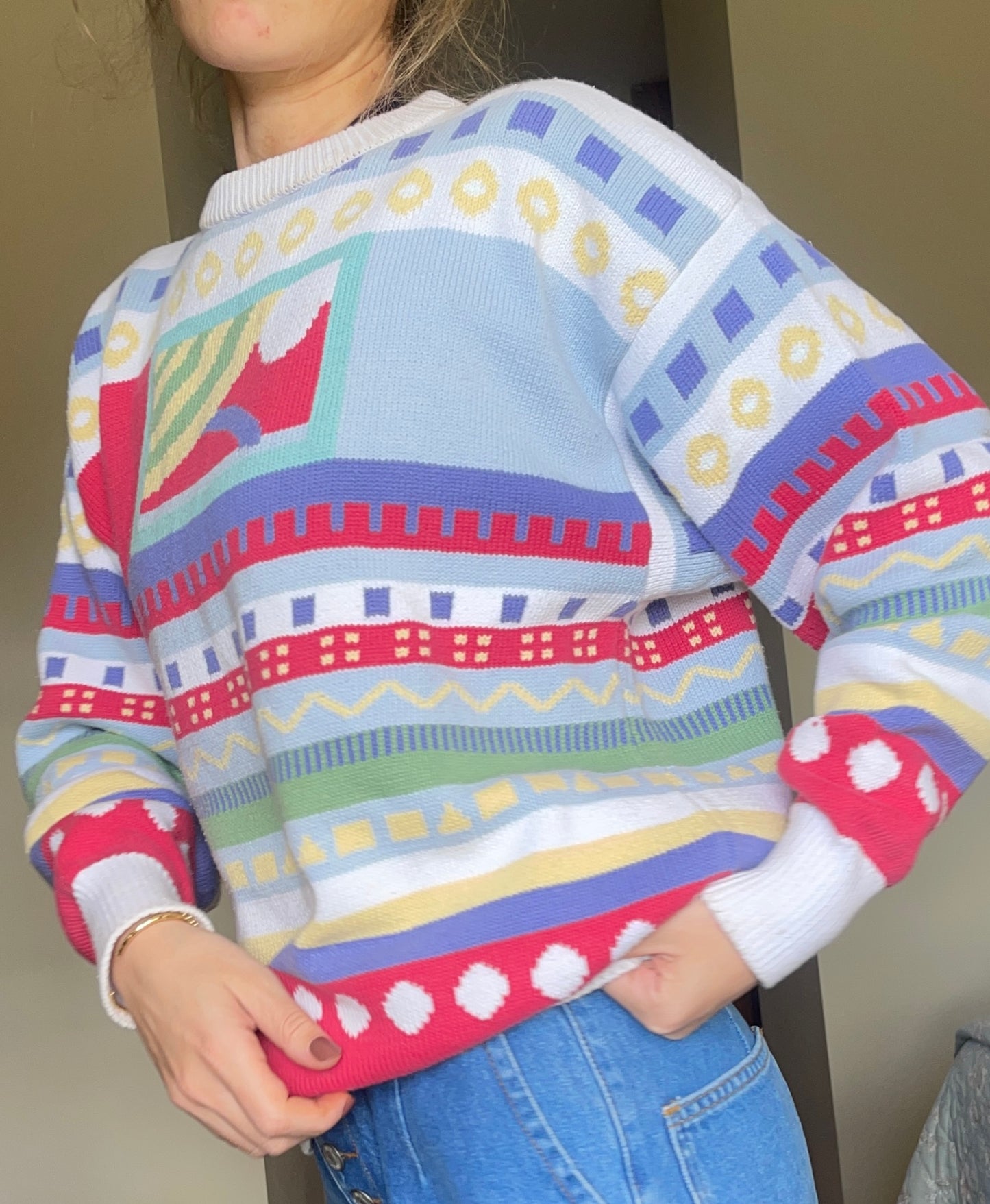 Multicolor Grandpa Sweater