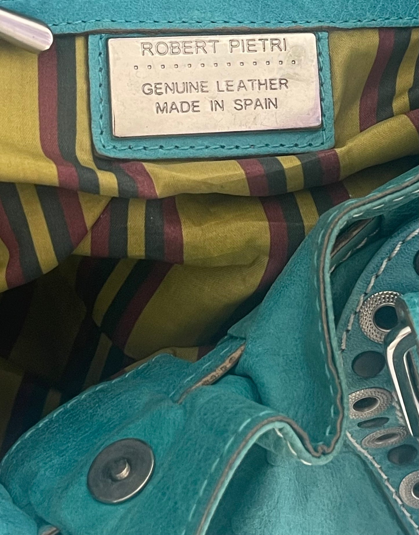 Turquoise Real Leather Bag